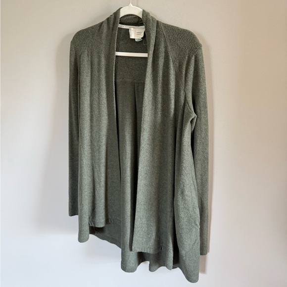 Anthropologie • Saturday Sunday Olive Green Soft Cozy Cardigan XS Pockets - Picture 6 of 9